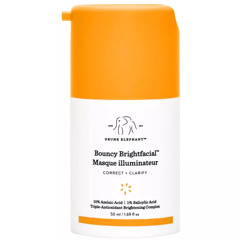 Drunk Elephant | Mascarilla Facial Bouncy Brightfacial con Ácido Azelaico y Salicílico