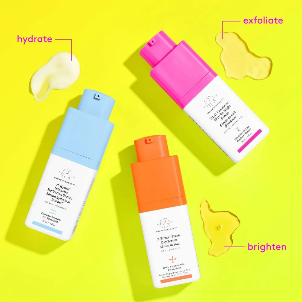 Drunk Elephant | Trío de Sérums Itty Bitty Midi Committee