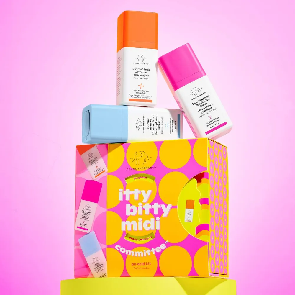 Drunk Elephant | Trío de Sérums Itty Bitty Midi Committee