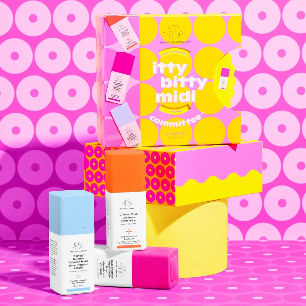 Drunk Elephant | Trío de Sérums Itty Bitty Midi Committee
