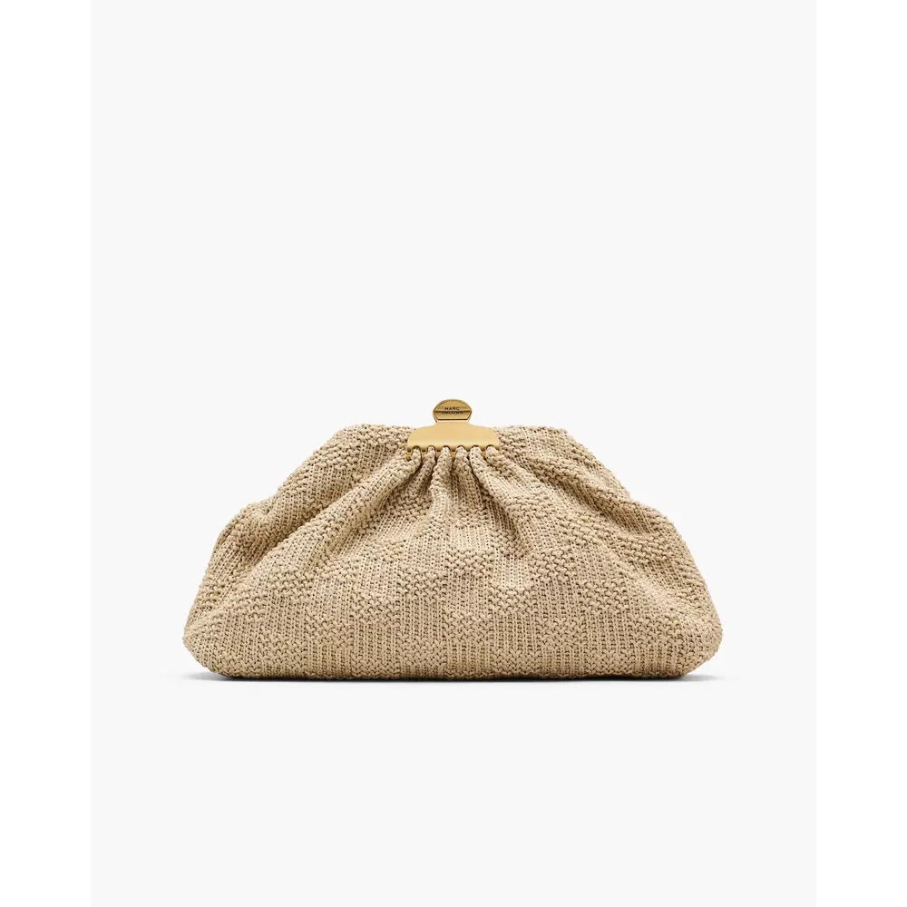 CARTERA MARC JACOBS THE SUMMER WOVEN GLAM CLUTCH MEDIUM | CREMA