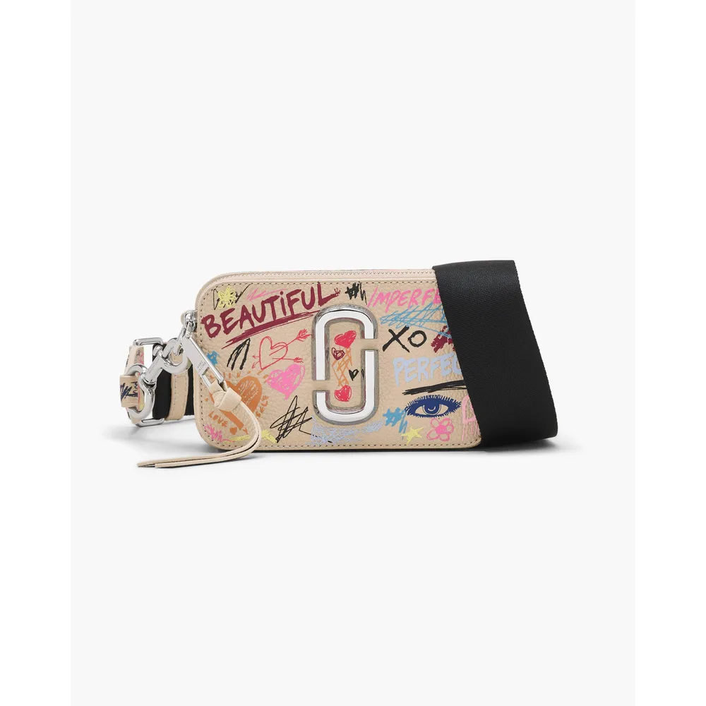 CARTERA MARC JACOBS THE PUNK SCRIBBLE SNAPSHOT | BEIGE