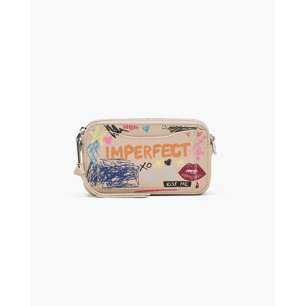 CARTERA MARC JACOBS THE PUNK SCRIBBLE SNAPSHOT | BEIGE