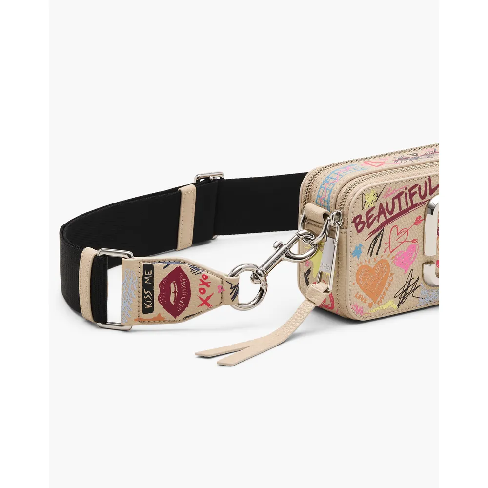CARTERA MARC JACOBS THE PUNK SCRIBBLE SNAPSHOT | BEIGE