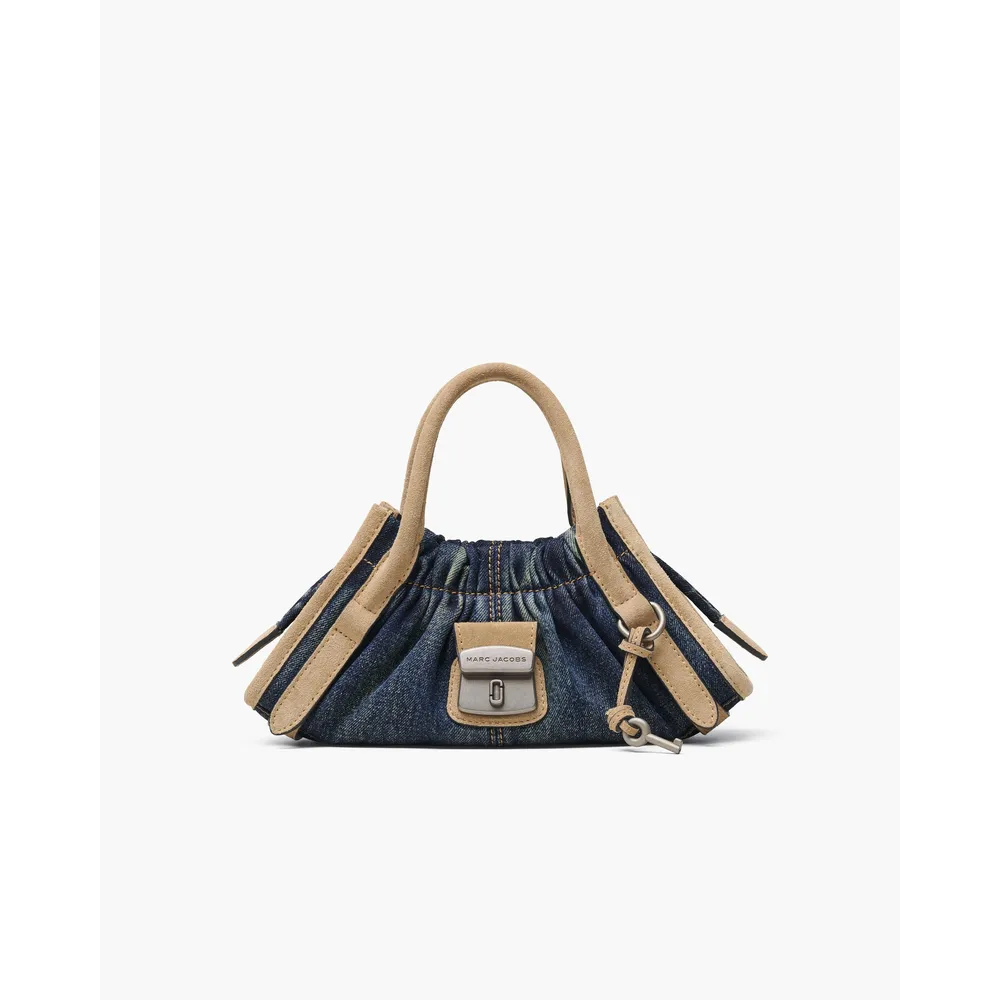 CARTERA MARC JACOBS THE DENIM SUEDE CRISTINA SATCHEL SMALL | DARK INDIGO