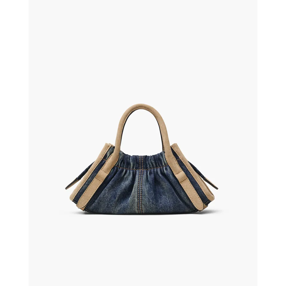 CARTERA MARC JACOBS THE DENIM SUEDE CRISTINA SATCHEL SMALL | DARK INDIGO