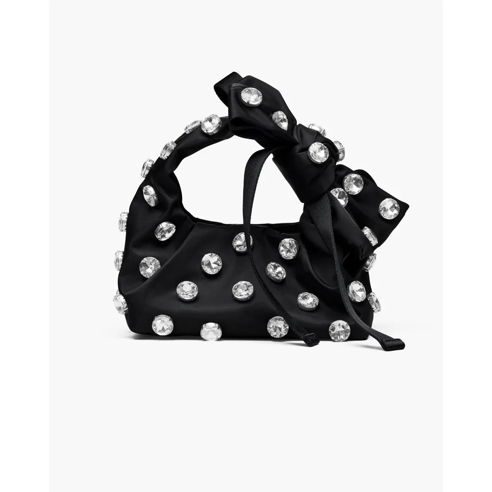 CARTERA MARC JACOBS THE GEM NYLON BOW SACK MINI | NEGRO