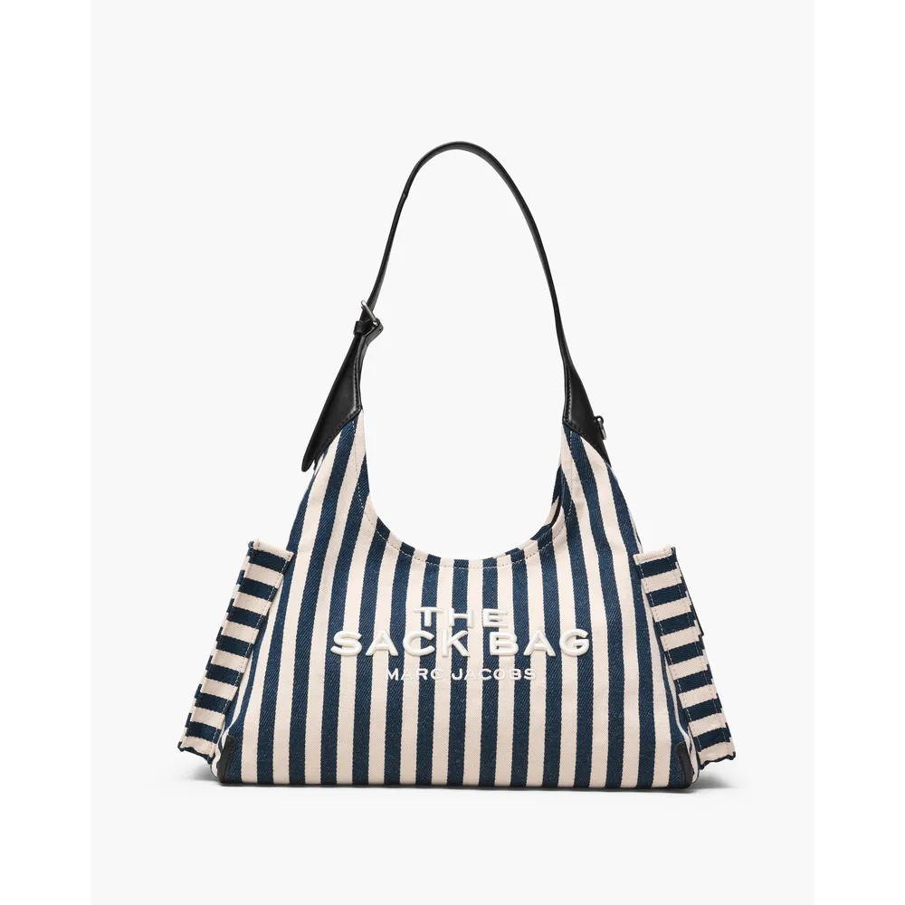 CARTERA MARC JACOBS THE STRIPE CANVAS SACK | BLUE SEA