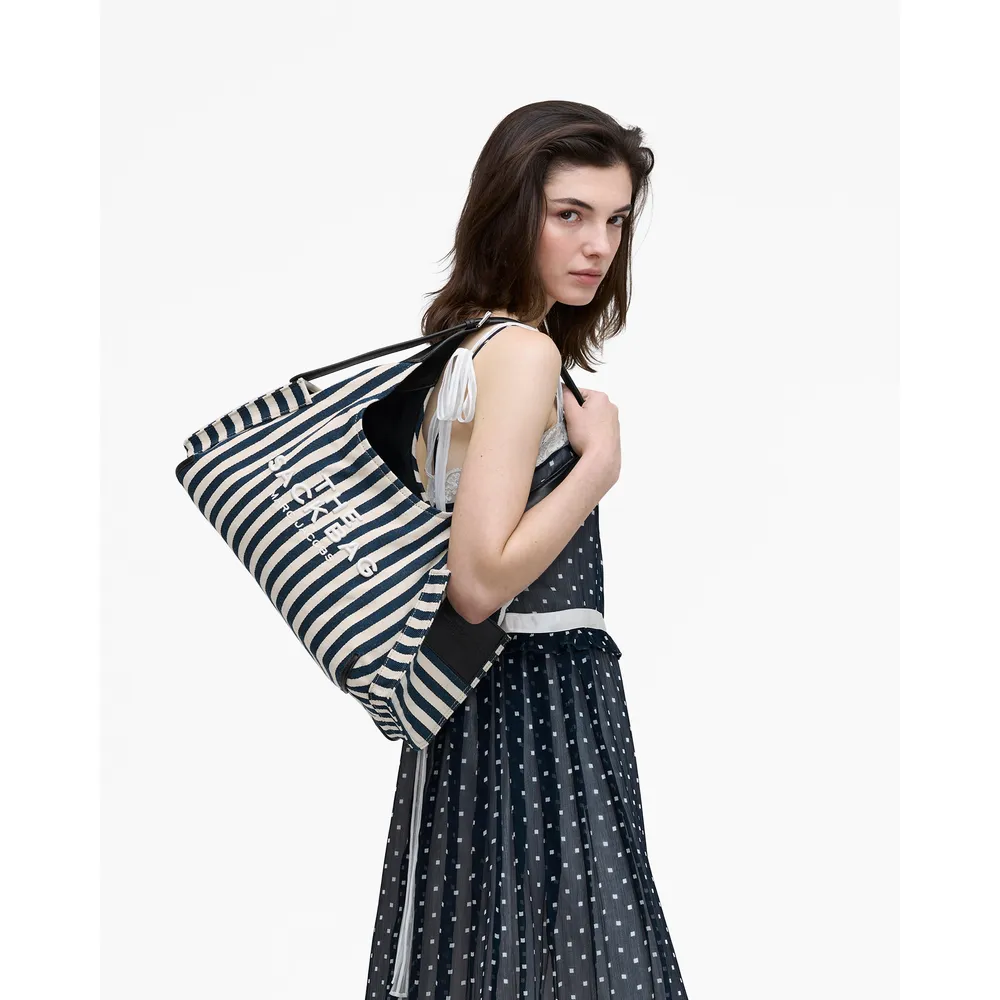 CARTERA MARC JACOBS THE STRIPE CANVAS SACK | BLUE SEA