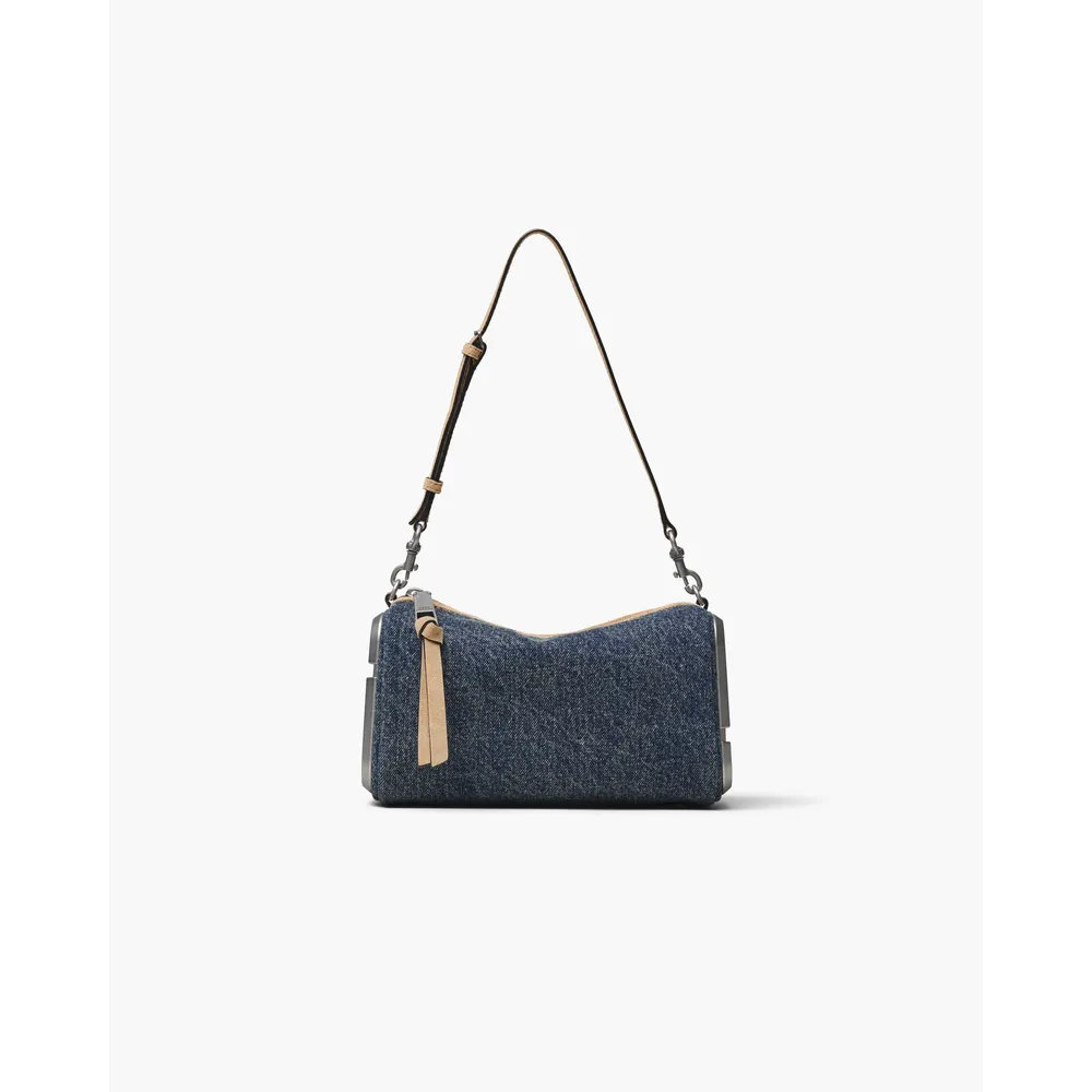 CARTERA MARC JACOBS THE DENIM SUEDE SNAPSHOT SHOULDER | DARK INDIGO