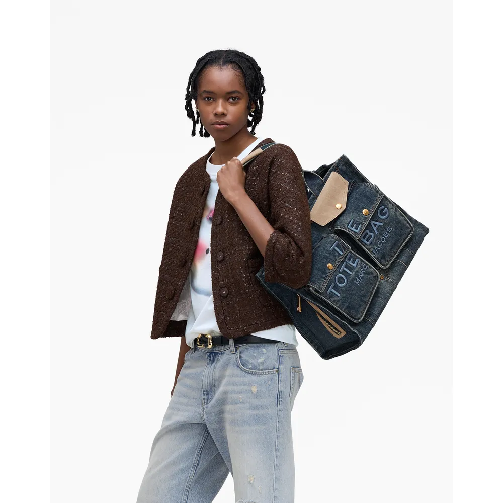 2s6htt005h02_1_webp.webp CARTERA MARC JACOBS THE CARGO TOTE LARGE | DARK WASH