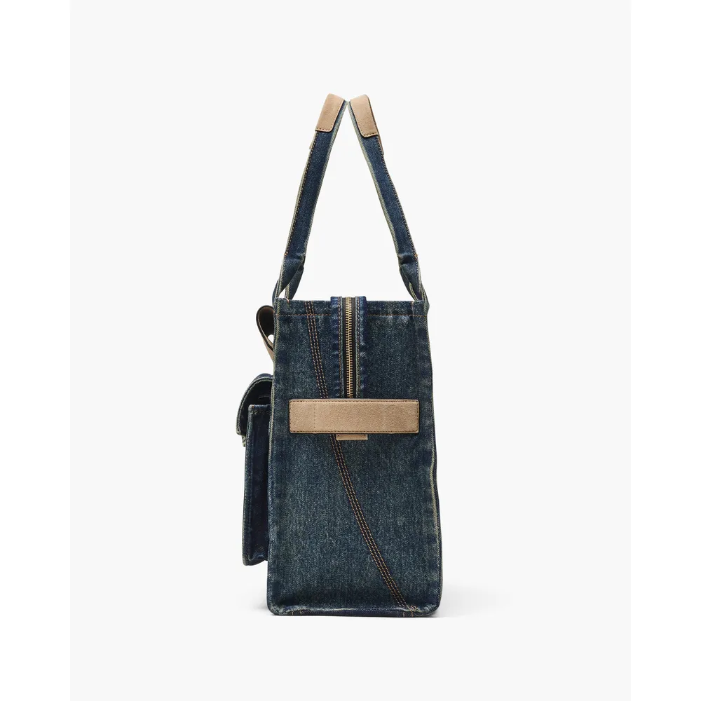 2s6htt005h02_4_webp.webp CARTERA MARC JACOBS THE CARGO TOTE LARGE | DARK WASH