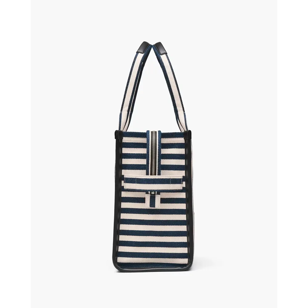 CARTERA MARC JACOBS THE STRIPE CANVAS TOTE MEDIUM | BLUE SEA