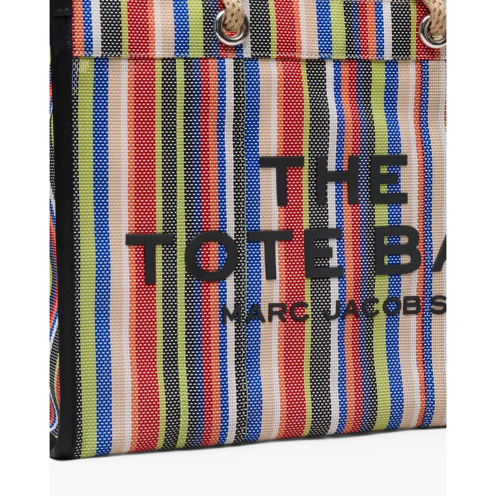 CARTERA MARC JACOBS THE STRIPE MESH TOTE LARGE | RED MULTI