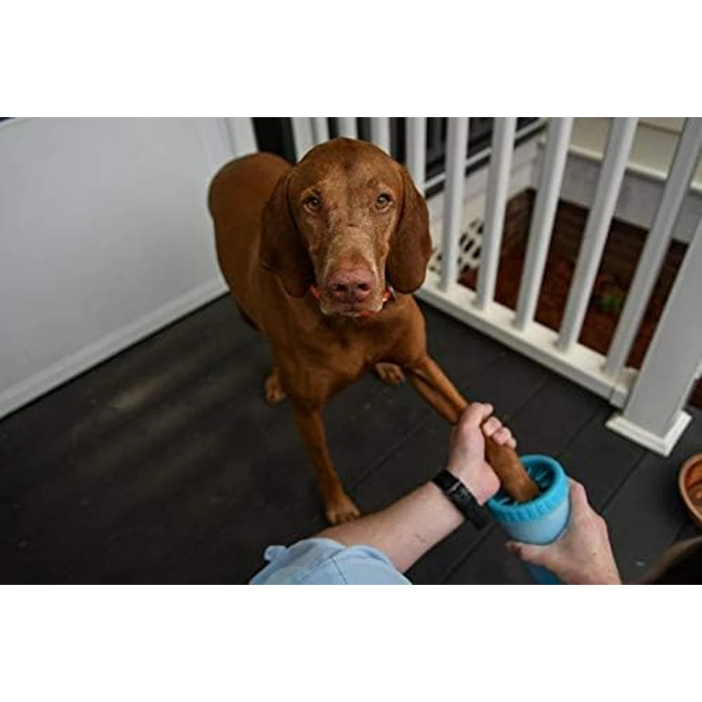 Dexas Mudbuster Limpiador Portátil Para Patas De Perro, Mediano, Azul