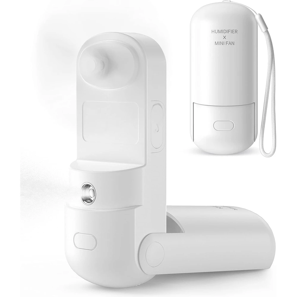 VENTILADOR DE MANO HONHEY, 3 EN 1, CON BATERÍA RECARGABLE Y 3 VELOCIDADES AJUSTABLES, PARA NIÑAS Y MUJERES QUE VIAJAN