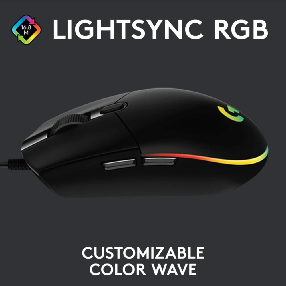 MOUSE LOGITECH G203 RGB | NEGRO