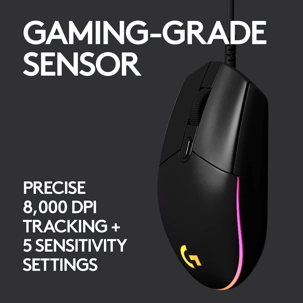 MOUSE LOGITECH G203 RGB | NEGRO
