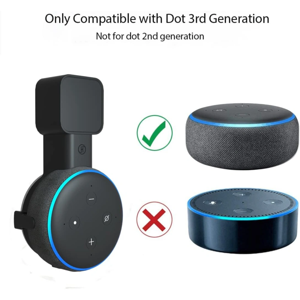 SOPORTE DE PARED | NEGRO PARA ECHO DOT 3RA GEN