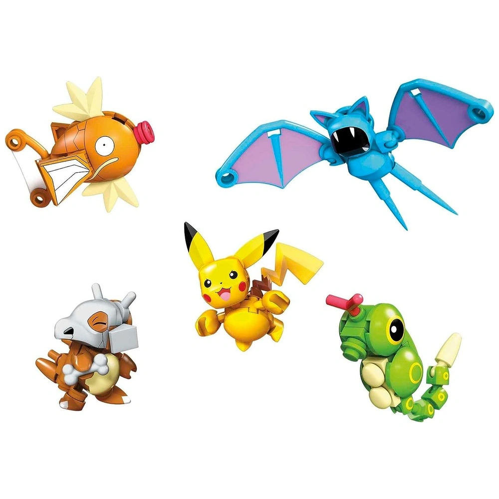Pokémon Pokeball Pack Cubone Zubat Caterpie Mahikarp Pikachu 118 pcs - Mega Construx