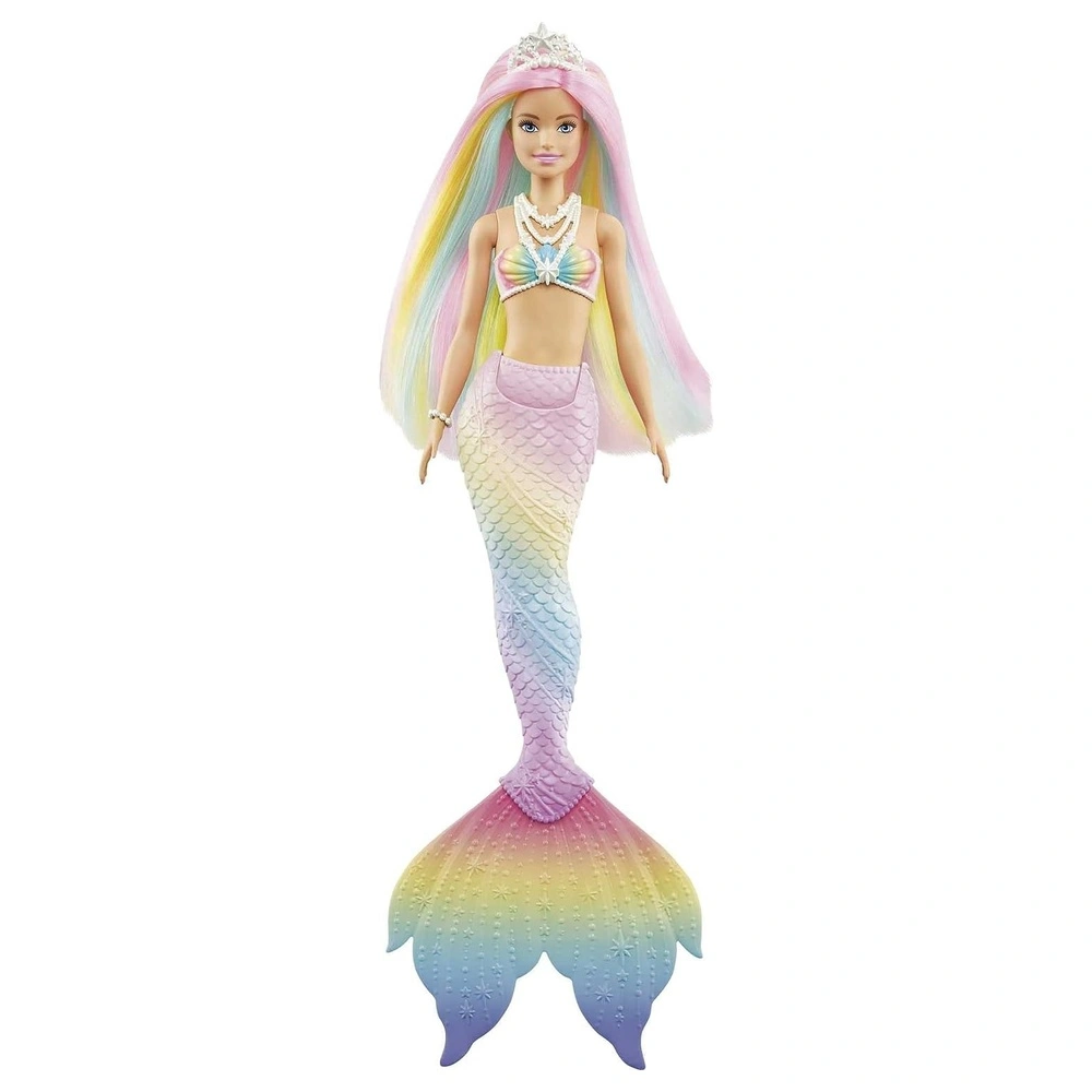 Barbie Sirena Dreamtopia Mágica con cabello color arco iris y cambio de color activado con el agua