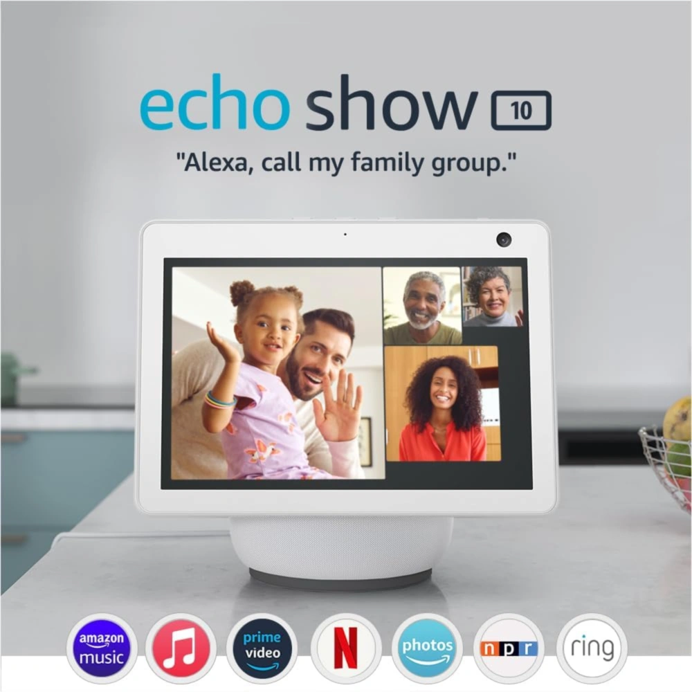 Echo Show 10 3ra gen pantalla con sonido y Alexa, Blanco