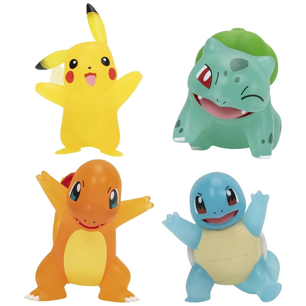 Pokémon Pack de 4 figuras Pikachu Charmander Bulbasaur Squirtle