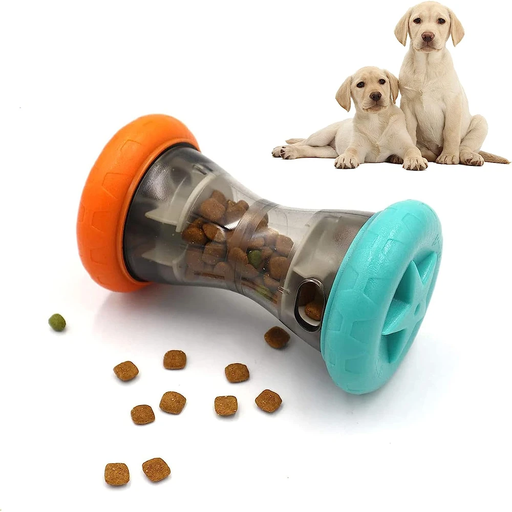 Aelflane - Juguetes Dispensadores De Golosinas Para Perros, Alimentación Lenta Para Mejorar La Digestión,Forma De Pesas