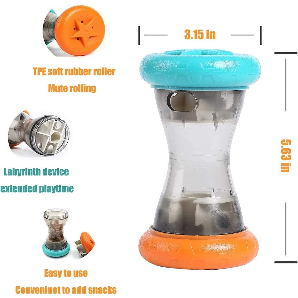 Aelflane - Juguetes Dispensadores De Golosinas Para Perros, Alimentación Lenta Para Mejorar La Digestión,Forma De Pesas