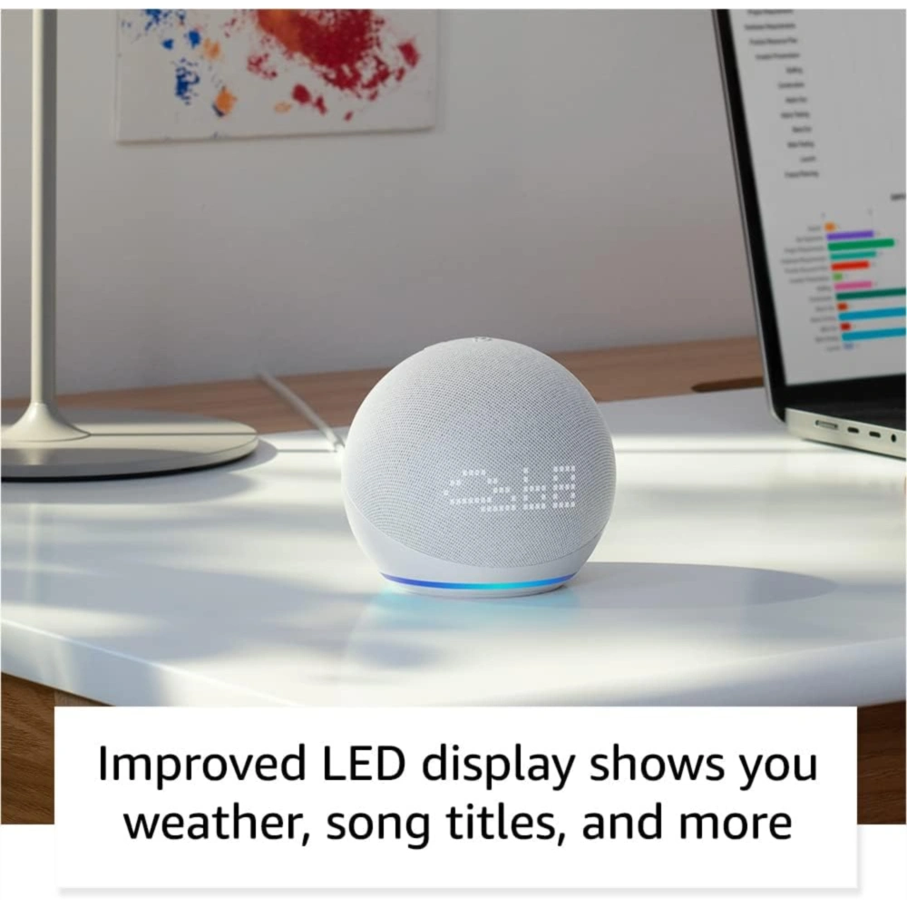 Echo Dot con reloj 5th gen parlante con Alexa, Azul