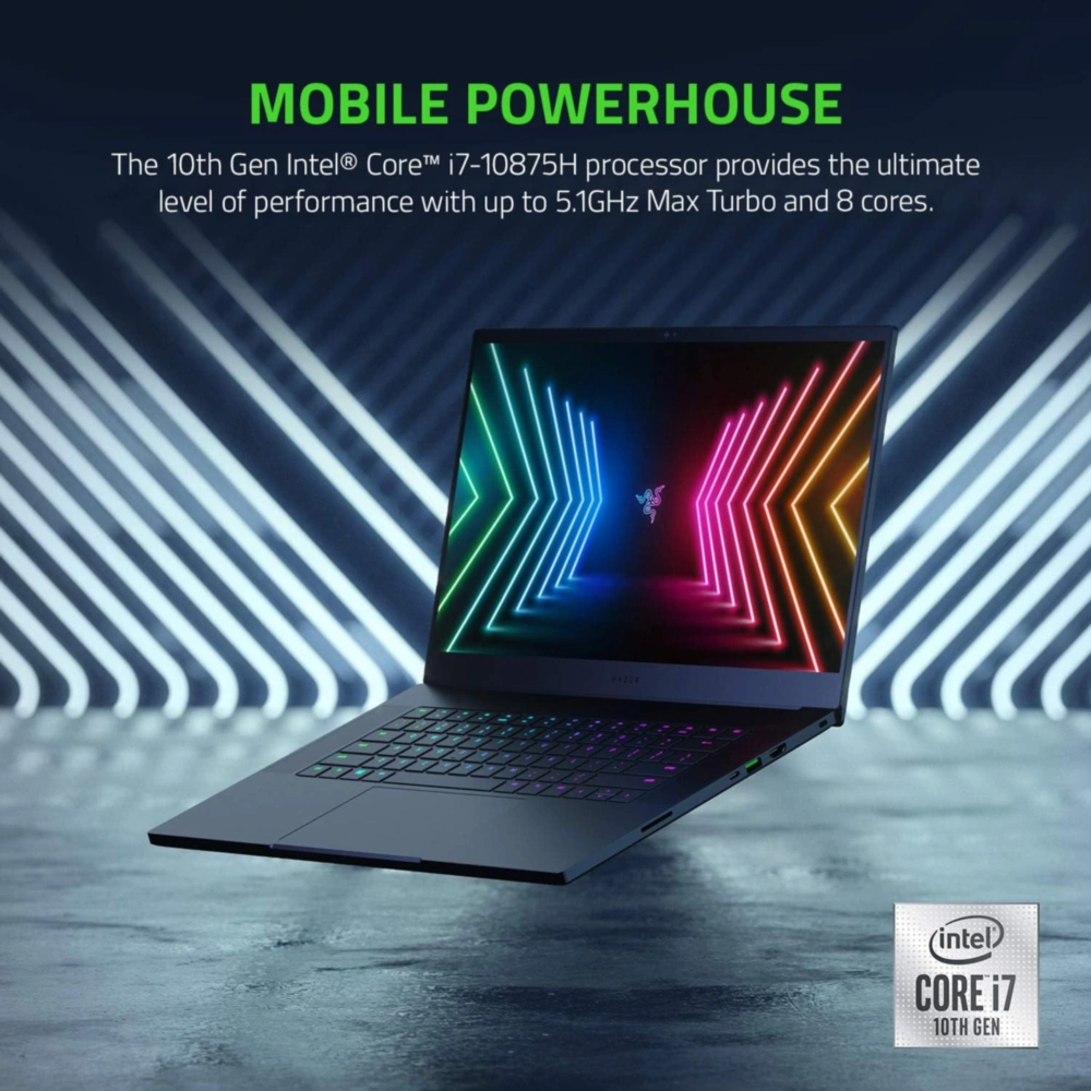 Razer Blade 15 Advanced 2021 Core i7 16GB Ram 1TB SSD Nvidia Geforce RTX3070 Negro Teclado Inglés