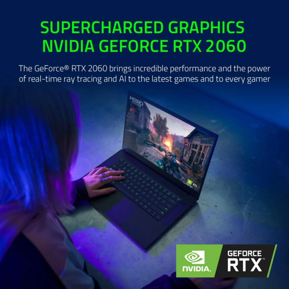 Razer Blade 15 2020 Core i7 16GB Ram 512GB SSD Nvidia Geforce RTX2060 Negro Teclado Inglés