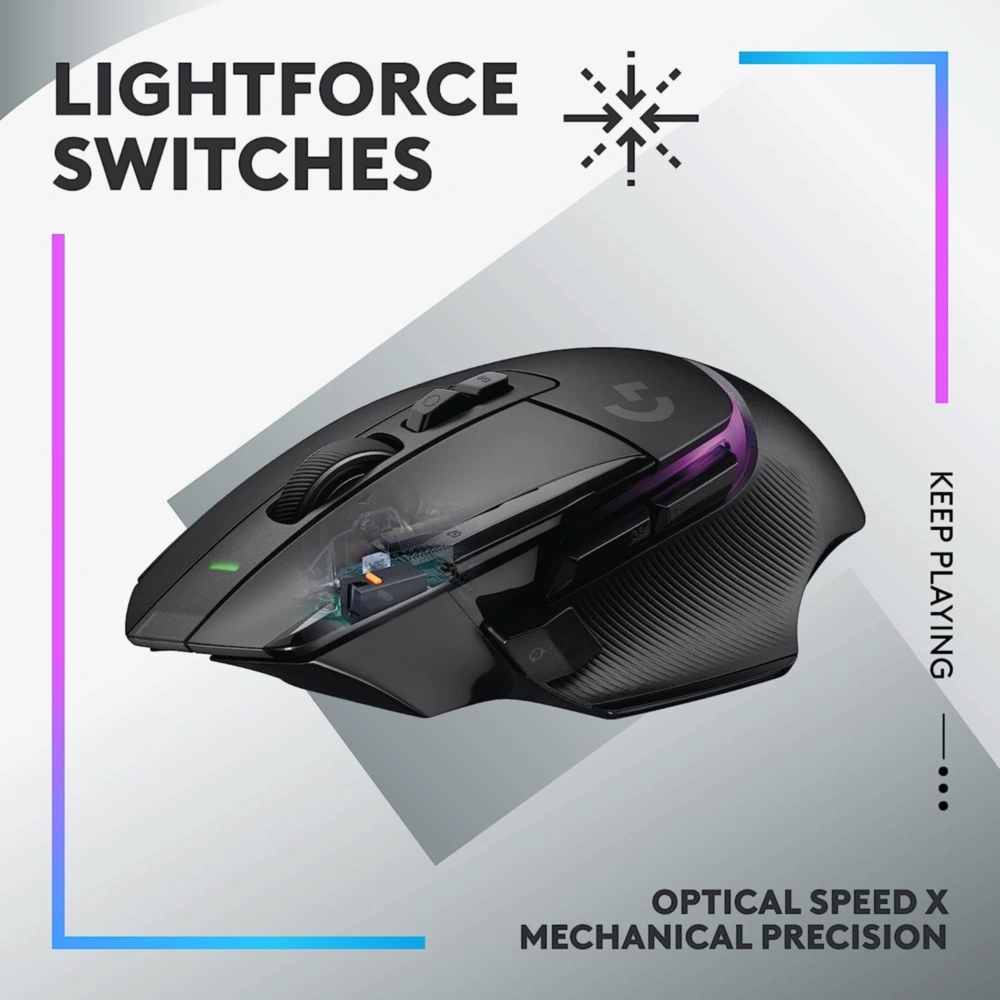 MOUSE INALÁMBRICO RGB G502 X PLUS LIGHTSPEED LOGITECH | NEGRO