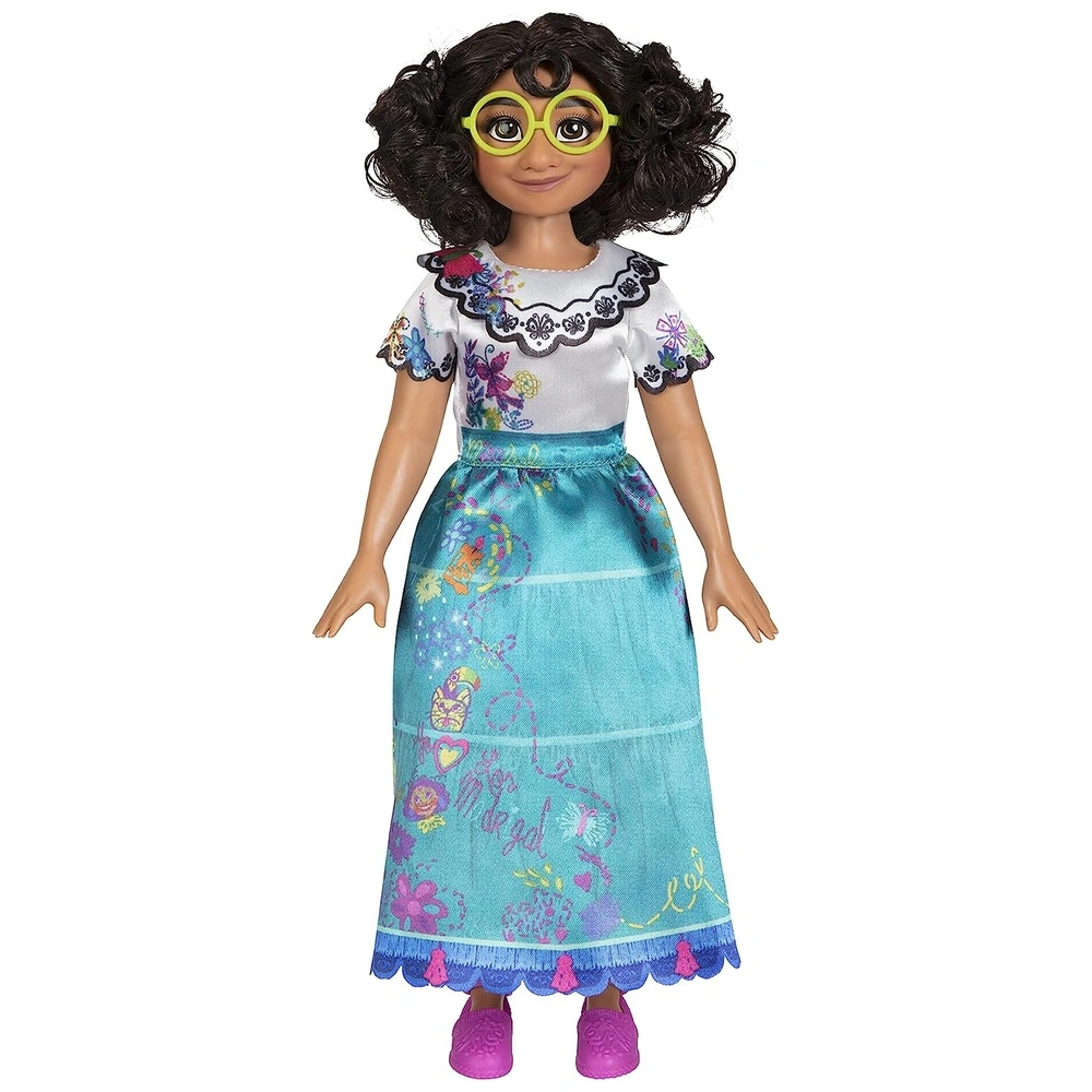 Disney encanto mirabel de moda con vestido zapatos y lentes