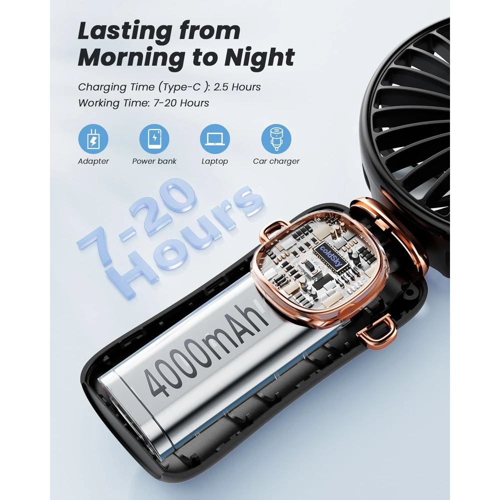 718wAievyDL_AC_SL1500_.webp VENTILADOR DE MANO PORTÁTIL COLDSKY, 4000 MAH, FUNCIONA CON PILAS, 3 EN 1, MULTIFUNCIÓN CON PANTALLA DIGITAL, 90° CON BASE(NEGRO)
