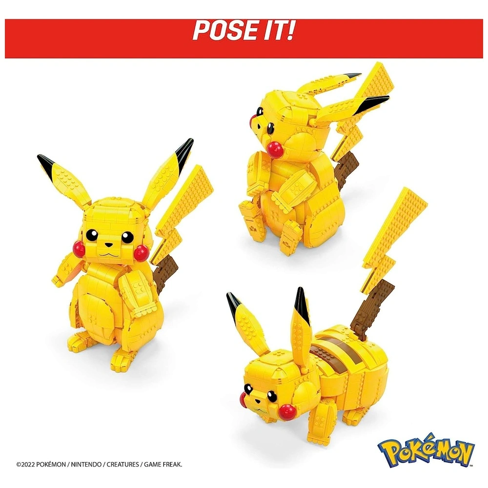 FIGURA POKÉMON PIKACHU JUMBO 806 PCS MEGA CONSTRUX