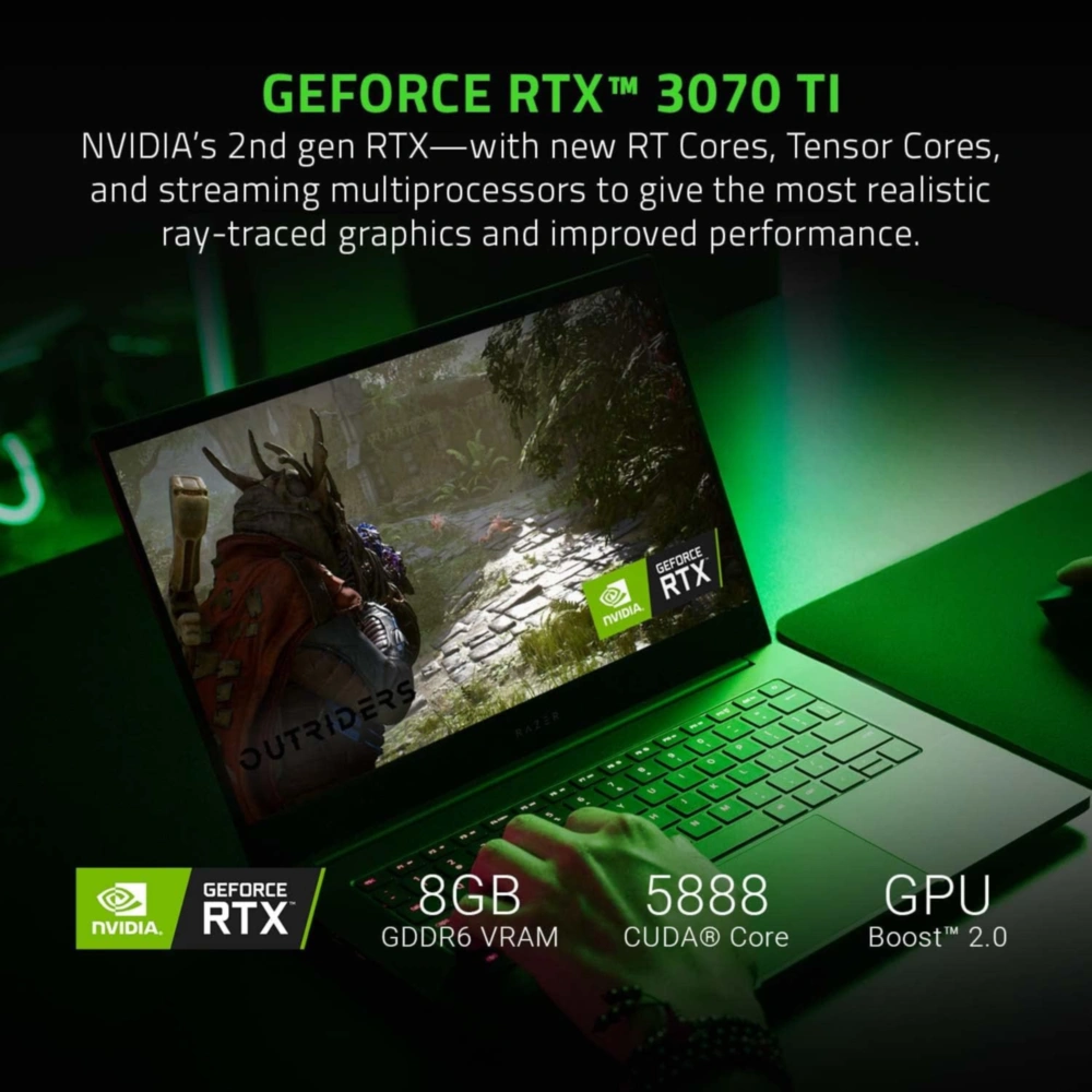 RAZER BLADE 14 RYZEN 9 6900HX 16GB RAM 1TB SSD NVIDIA GEFORCE RTX3070 TI TECLADO INGLÉS RAZER | NEGRO