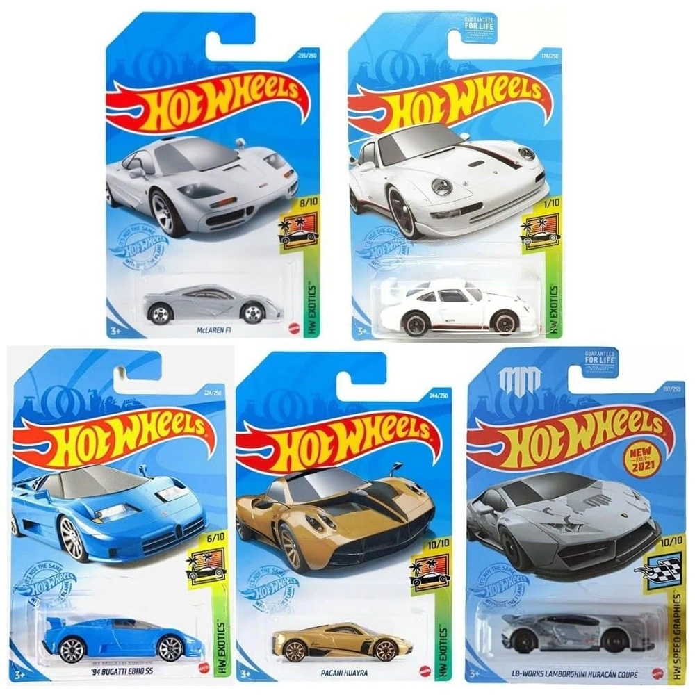 Hot Wheels Super Car Exotics Madness 5 Pack Random Diecast