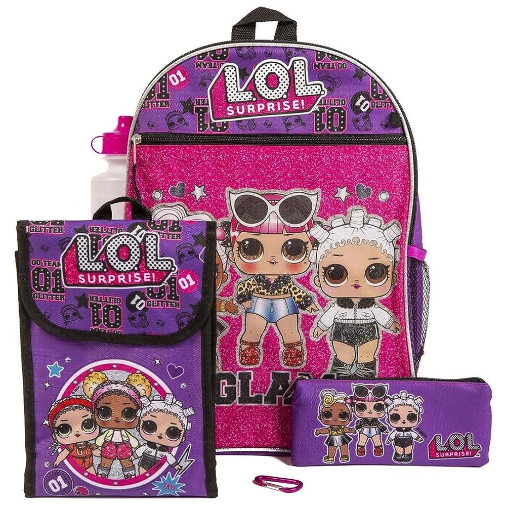 LOL Sorpresa Purple Back To School Essentials Set Para Niñas Púrpura Tamaño 16"
