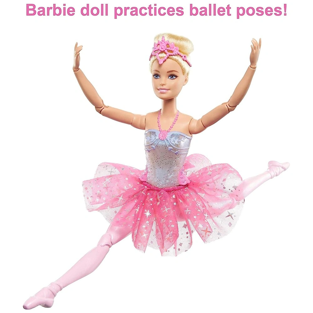 Barbie Dreamtopia Twinkle Lights posable ballerina con 5 espectáculos de iluminación