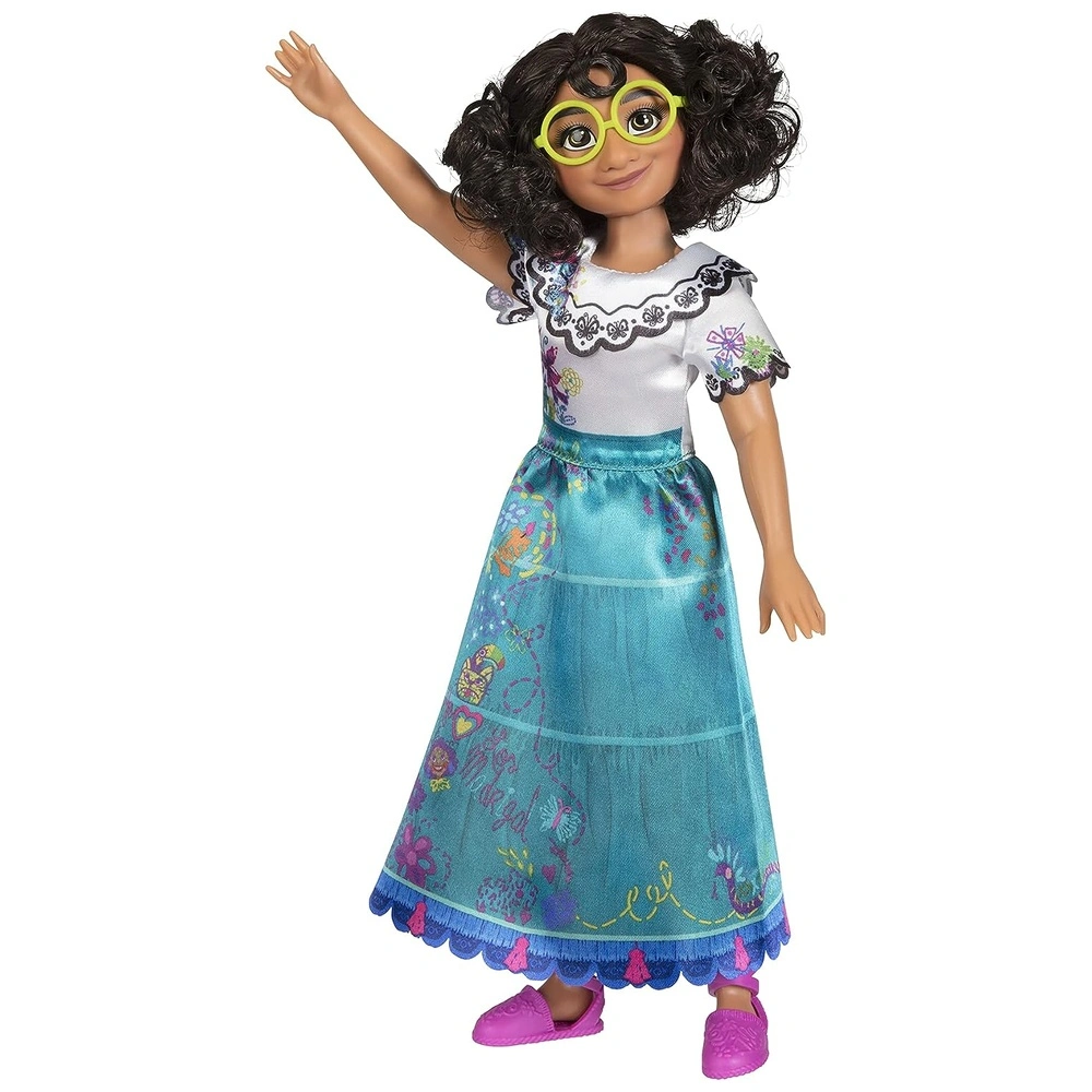 Disney encanto mirabel de moda con vestido zapatos y lentes