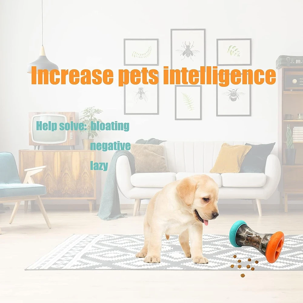 Aelflane - Juguetes Dispensadores De Golosinas Para Perros, Alimentación Lenta Para Mejorar La Digestión,Forma De Pesas