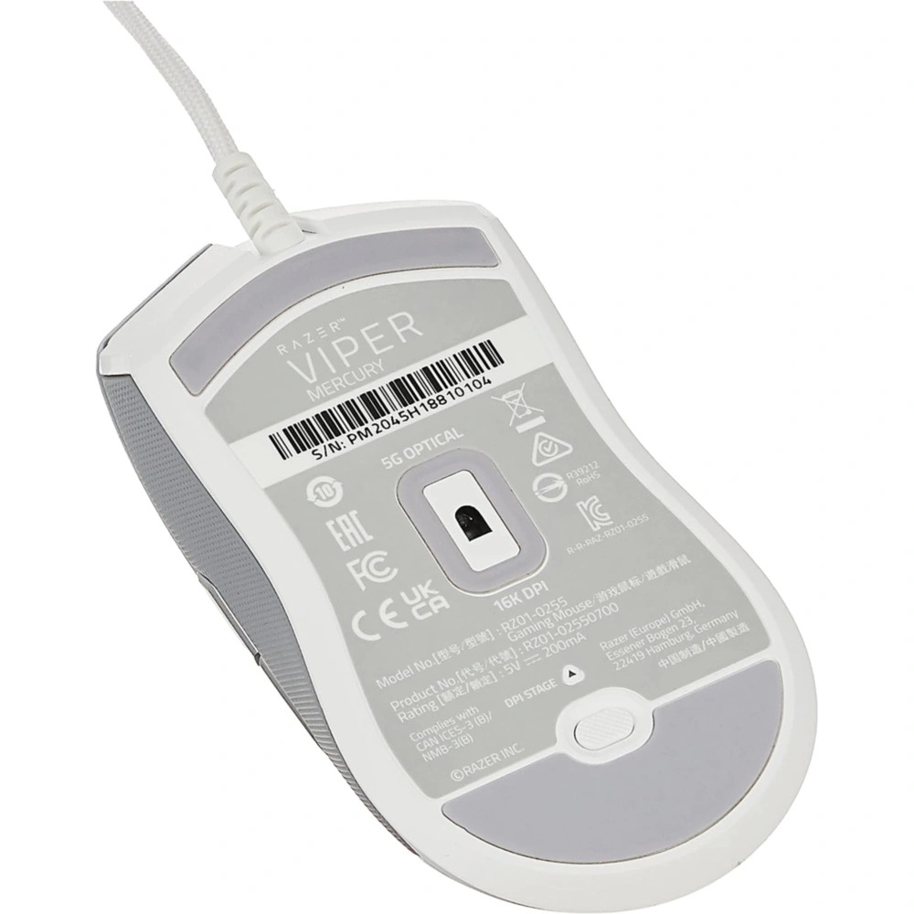 MOUSE RAZER GAMING VIPER INALÁMBRICO SENSOR ÓPTICO DPI | BLANCO