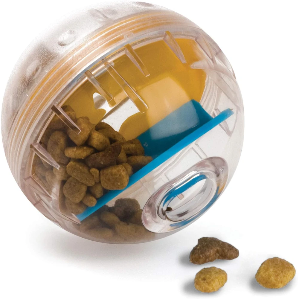 Pet Zone Iq Treat Ball Dispensador De Golosinas Para Perros Juguete Interactivo - 3" - Bola Difícil Ajustable Para Golosinas