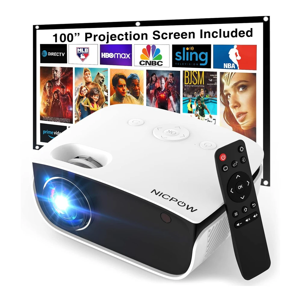 PROYECTOR PARA EXTERIORES PANTALLA 100" / 254 CM COMPATIBLE CON 1080P Y 240" / 610 CM COMPATIBLE CON TV STICK/PS5/PC