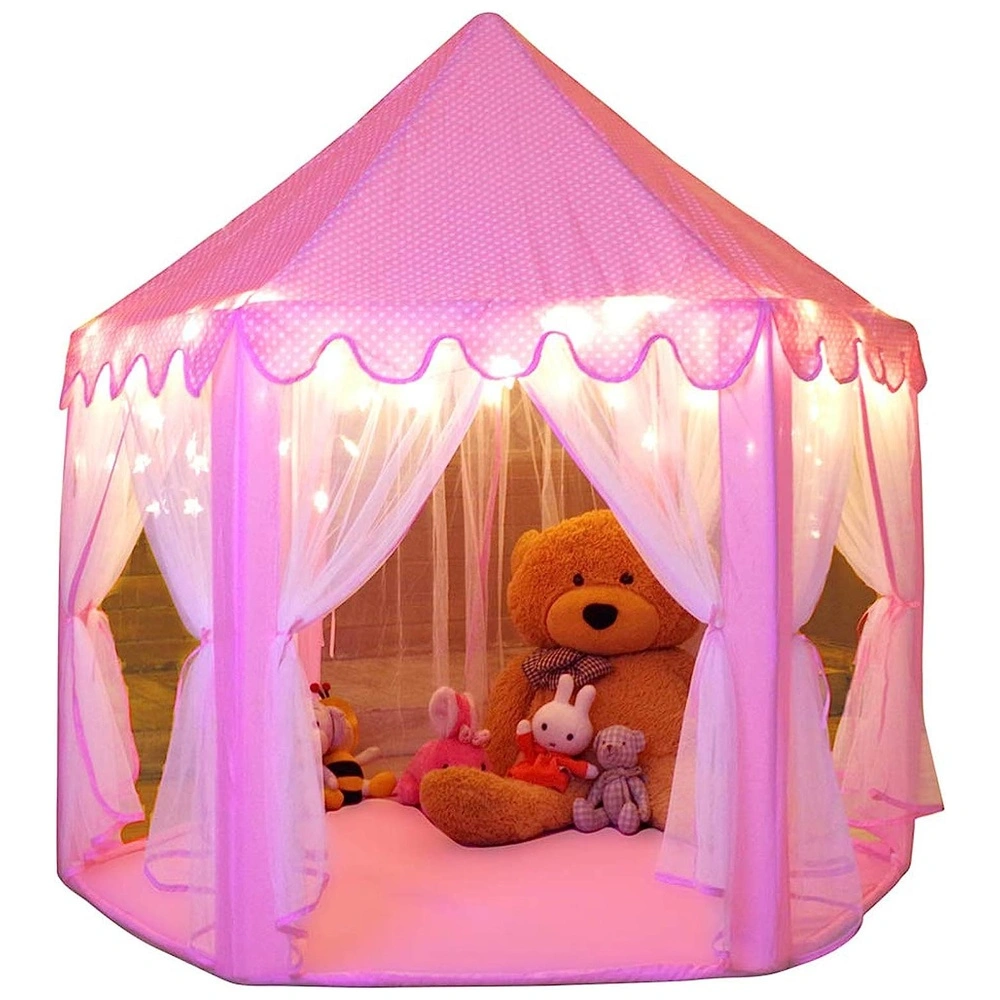 Monobeach Tienda de Campaña de Princesa grande con castillo con luces de estrella