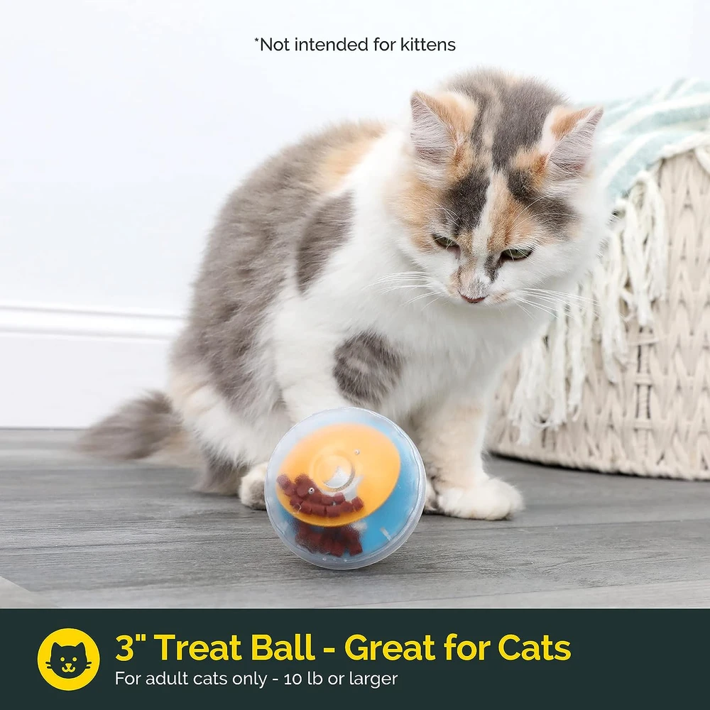 Pet Zone Iq Treat Ball Dispensador De Golosinas Para Perros Juguete Interactivo - 3" - Bola Difícil Ajustable Para Golosinas