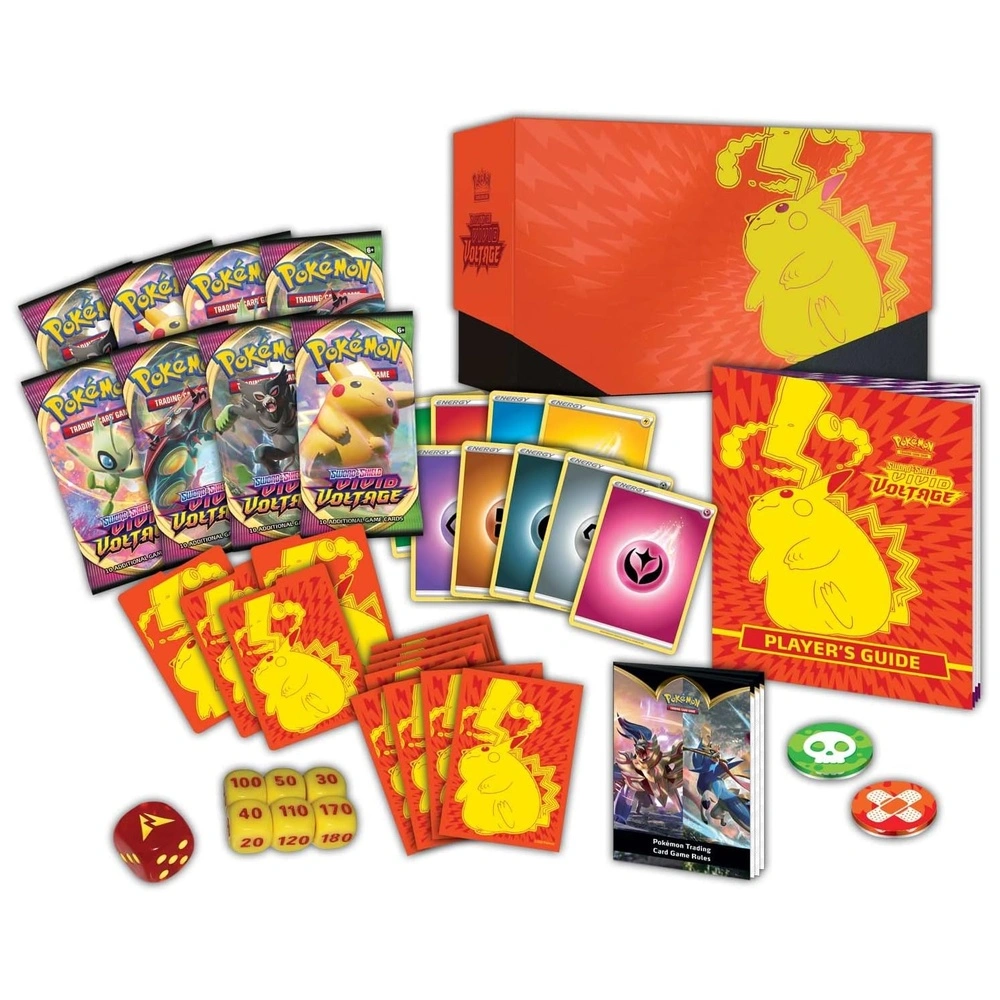 Cartas Pokémon: Caja Entrenador Élite Espada y Escudo 4 Voltaje Vívido Pikachu multicolor