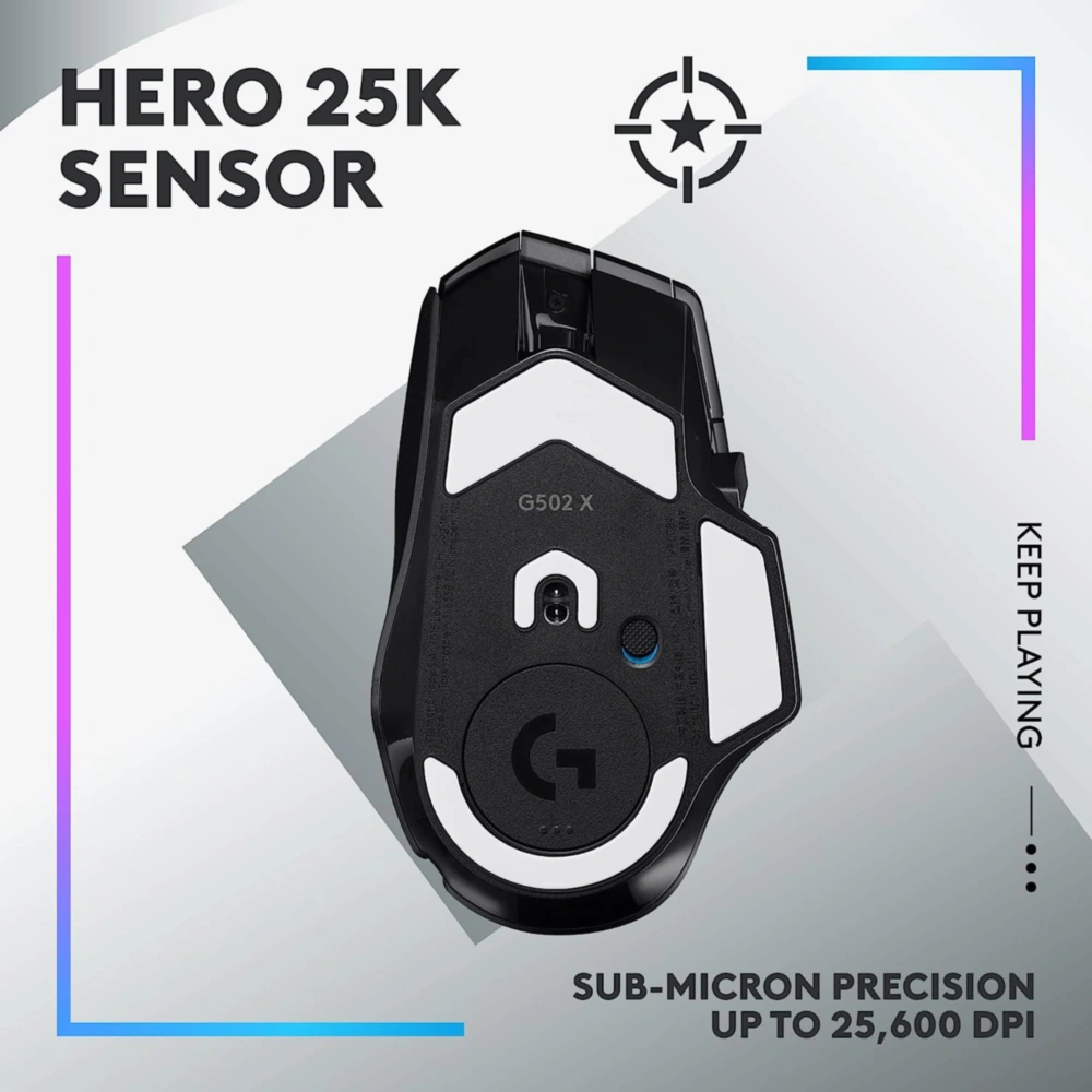 MOUSE INALÁMBRICO RGB G502 X PLUS LIGHTSPEED LOGITECH | NEGRO
