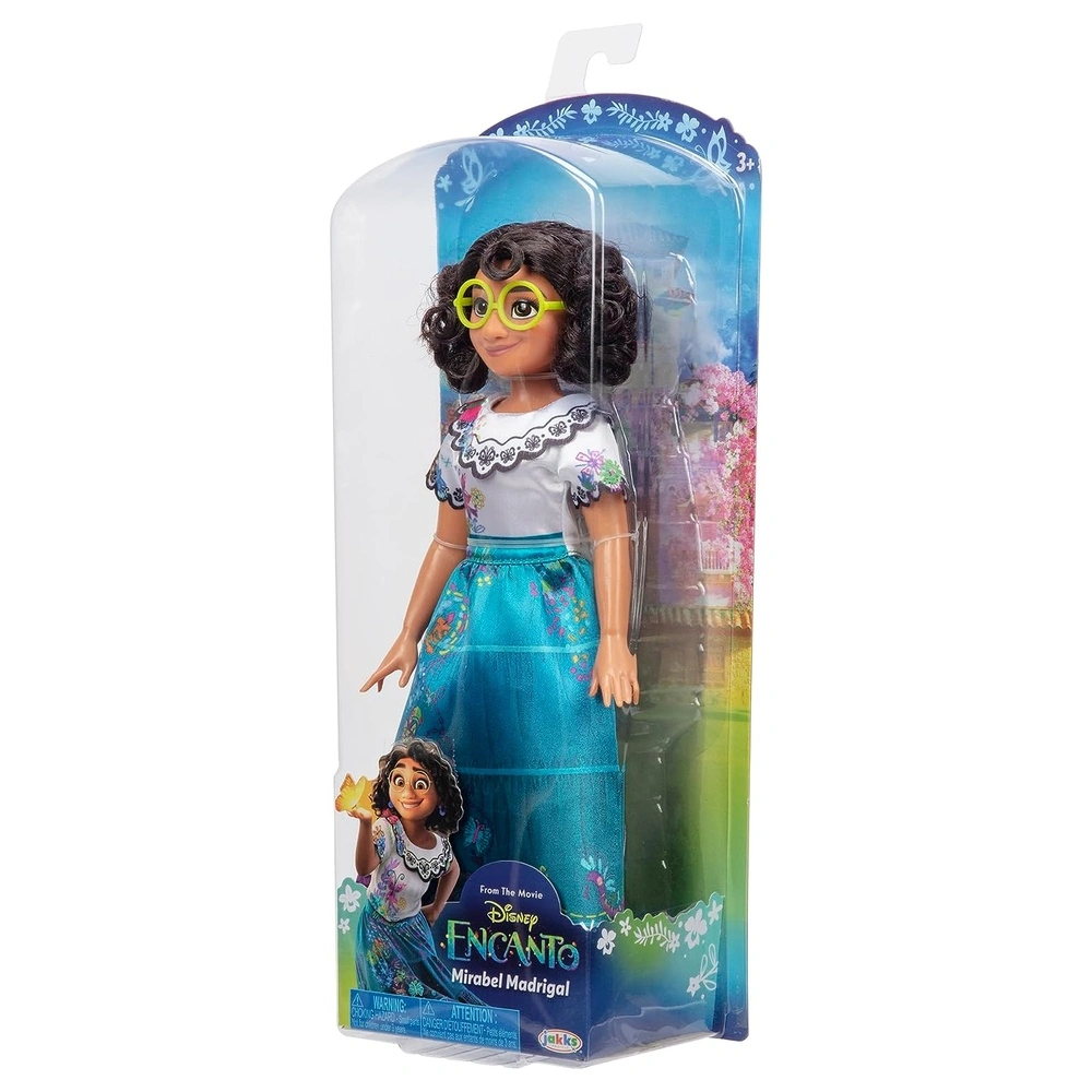 Disney encanto mirabel de moda con vestido zapatos y lentes